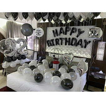 Silver Black Style Foil Letter Number Balloons Baby Shower Helium Ballon Happy Birthday Kids Adult Party Decoration Supplies