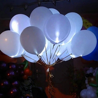 Wholesale Bobo Flashing Clear Strip Latex Party Birthday Wedding Company Annual Meeting Decoration Color Led Light Up Balloon