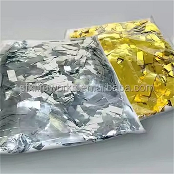 2x5 cm Foil Fireproof Rectangle Flameproof Colorfast Silver Metallic Confetti Paper Confetti Wedding Birthday Party