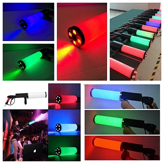 Night Club Stage Concert Supplies Hand Hold Portable Cryo Smoke Fog Cannon Column Hose Magic Fx Co2 Jet Machine Led Co2 Dj Gun