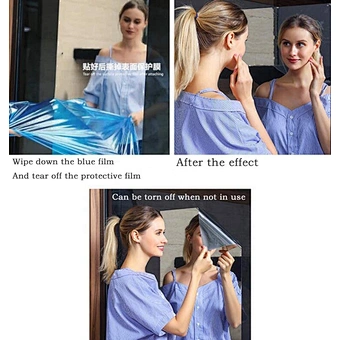 Decor Diy Acrylic Sticker Anti Fog Backdrop Folding Sticking Mirrored Wall Bathroom Luxury Stick-on Foldable 3d Mirror Stick