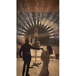 remote control cold pyro fountain fireworks spark firing machine semicircle arch shape  For Wedding Stage party decoration