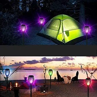 7 Changing Color Solar Outdoor Light Torch Christmas Landscape Decoration Garden Driveway Lawn Flickering Dancing Flame Lighting