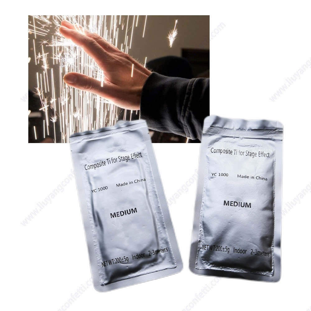 30 Bags Odor Vacuum Packaging Spray Ti 200g Titanium Composite Sparkulars Cold Spark Powder For Wedding Firework Machine