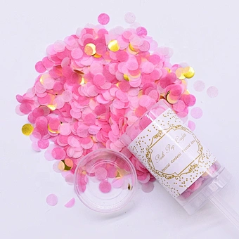 Square Slips round Wedding Spray Cannons Fun Paper Streamers Circles Bright Colorful Tissue Confetti Party Popper