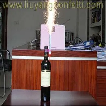 Celebration Stage Indoor Champagne Wine Beer Bottle Firework Cake Candle Ice Fountain Clip For Club Disco Wedding Birthday Party