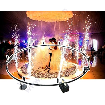 Marriage Big Circle 360 Degree Rotate Remote Control Cold Pyro Indoor Wedding Party Pyrotechnic Sparkler Firing System Fireworks