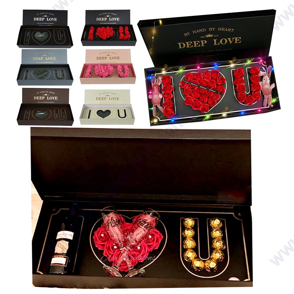 Love Packaging Mug Mother's Birthday Valentine's Chocolate Artificial Men Women Flower Rose Gift Box  Happy 2022 Valentines Day