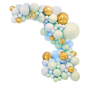 Happy Helium Latex Bobo Garland Set Caron Chain Combo Wedding Background Wall Decoration Arch Blue Boy Birthday Party Balloon