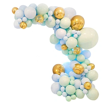 Happy Helium Latex Bobo Garland Set Caron Chain Combo Wedding Background Wall Decoration Arch Blue Boy Birthday Party Balloon