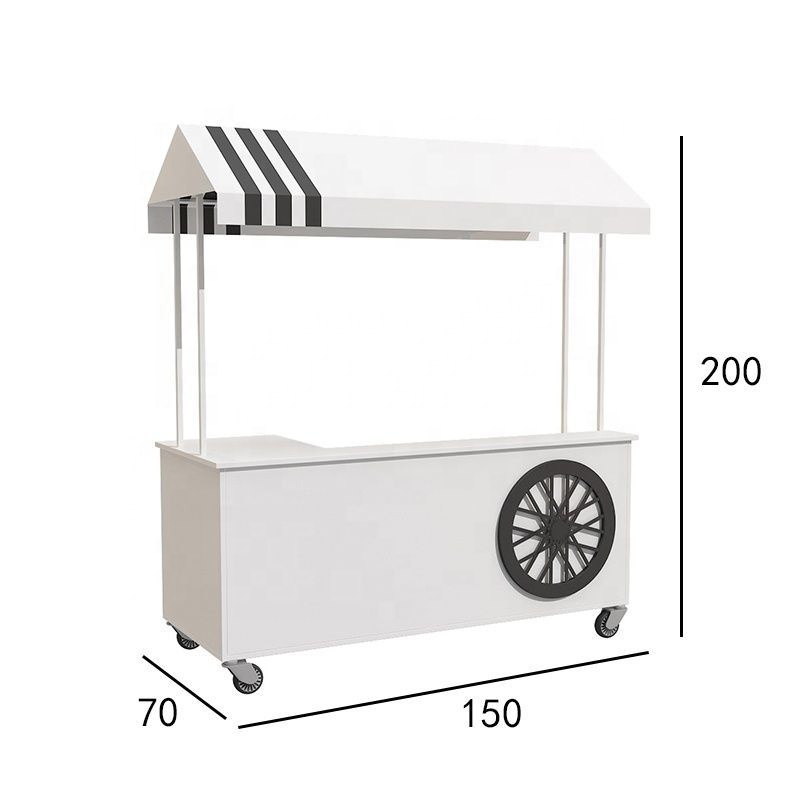 Good Quality White Stainless Steel New Wedding Design Champagne Cart For Events