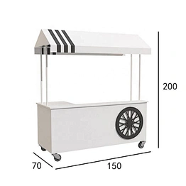 Good Quality White Stainless Steel New Wedding Design Champagne Cart For Events