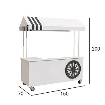 Good Quality White Stainless Steel New Wedding Design Champagne Cart For Events