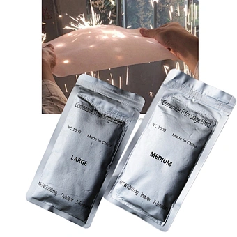safety composite ti special cold fireworks machine ti powder bag sparklers fountain 200g titanium powder price in wedding
