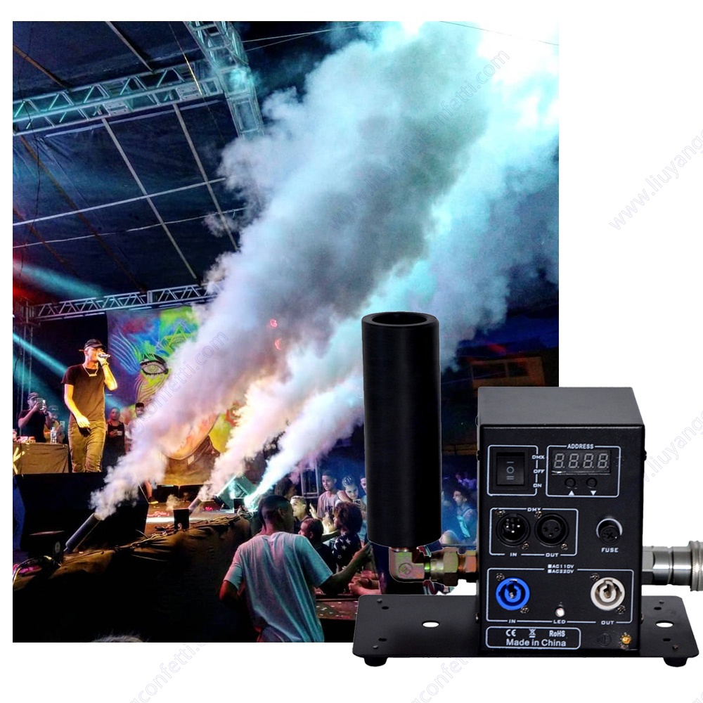 Dj Gun Equipment Wedding Party Cryo Smoke Fog Cannon Column Dmx Tank Hose Stage Effect Event Disco Nightclub Bar Co2 Jet Machine