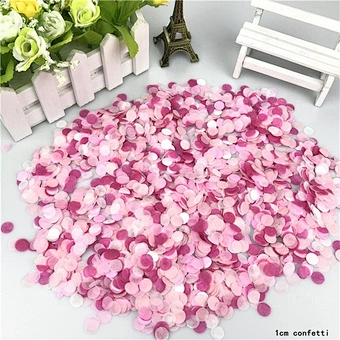 Filling Balloon Color circle Metallic tissue Rose Gold Round Confetti for Baby Shower Wedding Engagement party Decoration