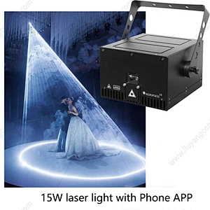 10W ILDA 3D RGB Laser Projector for Wedding Grand Event & Party Modern Metal Snow Focus Decoration for Bride & Groom Ceremony