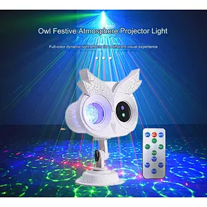 16-in-1 Laser Pattern Light Halloween and Christmas Owl Effect for Party Novelties