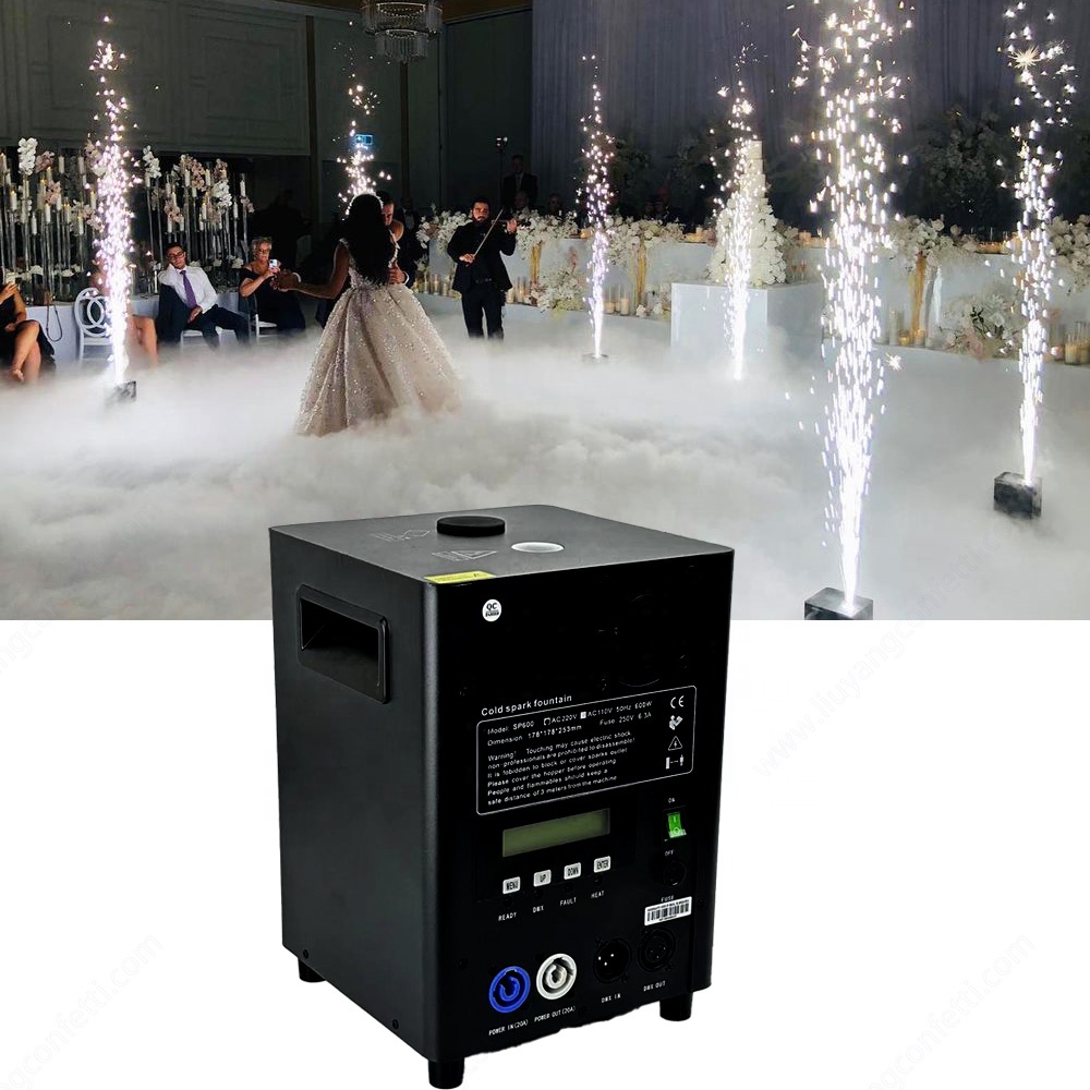 Marriage Disco DJ Concert Event Indoor Pyrotechnic Wireless DMX Control Fireworks Fountain Cold Spark Machine for Wedding Stage