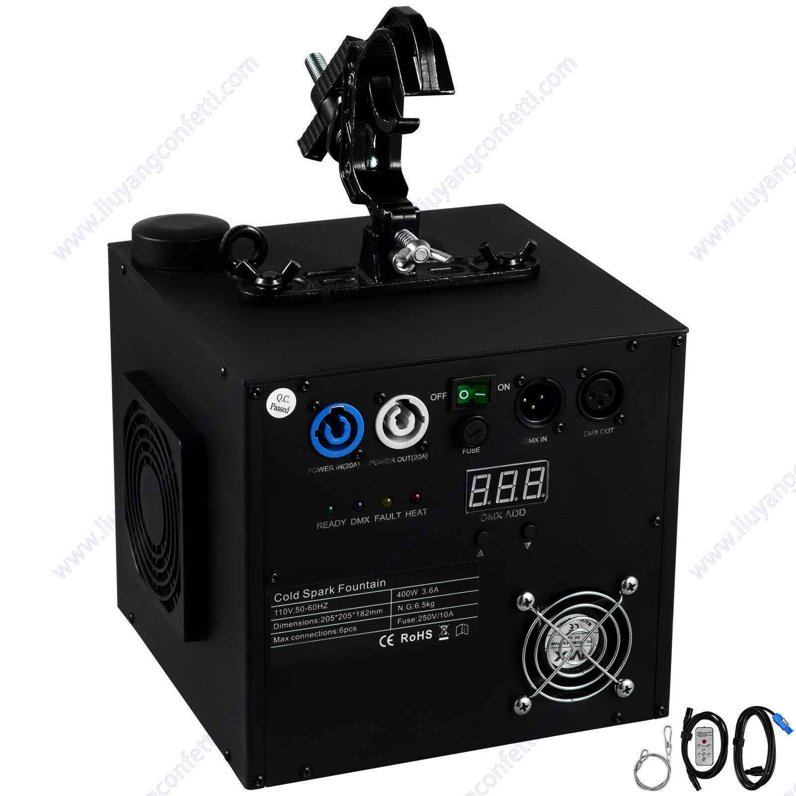 600W DMX Control Stage Titanium Alloy Cold Spark Fountain Wedding Party Stage Show device