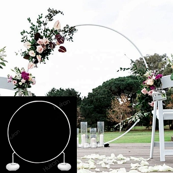 Round Balloon Arch Holder Bow of Balloon Circle Wreath Balloon Stand Wedding Birthday Party Decor Baby Shower Background