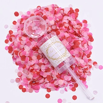 Square Slips round Wedding Spray Cannons Fun Paper Streamers Circles Bright Colorful Tissue Confetti Party Popper