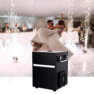 Dj Club Sparkler Firework Fountain Pyro 400w Battery Wedding Case Wireless Festival Stage Pyrotechnic Sparkle Cold Spark Machine