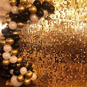 Air Active Flect Shimmer Blush Blooms Glitter Decorative Gold Color Wedding Backdrop Hochzeit Decoration 3d Wall Panel Sequins