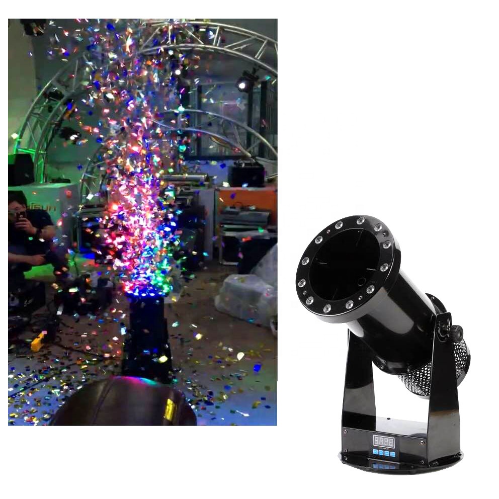 DMX control paper confetti blaster spray confetti cannon blower LED electric confetti machine for stage party wedding decoration