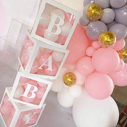 Boy Girl 12inch Transparent Box Wedding balloon Air First 1st Birthday Party Decorations Kids Ballon Baby Shower Decorations