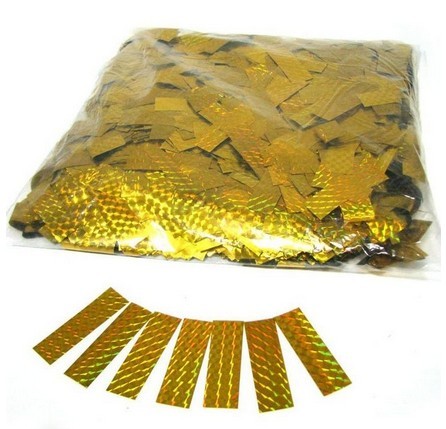 flameproof colorfast 3D golden metallic confetti