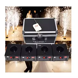 Fireworks Fountain Stage Decoration Party Wedding 1 small transmitter 4 firing units 1 flight case cold firework system set