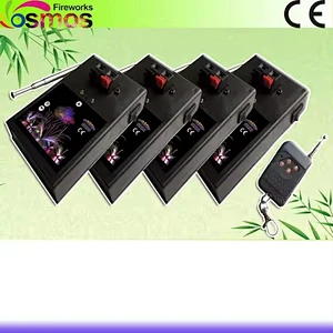 Cold Fire 4-Channel 4-Cue Remote Control Fireworks Firing System Plastic Pyrotechnics for Festive Party Decorations