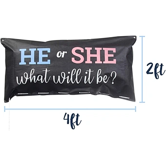 Girl Boy Deco Decoration Set Games Gift Favors Party He Or She What Will It Be Baby Shower Gender Reveal Balloon Drop Bag