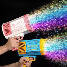 Competitive price 69 Hole Soap Blower LED Light Toy Bubble Gun for Children Gift Bubble Gun Machine