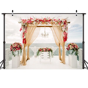Photo Studio Wedding Floral Flower Wall Decoration Backdrop Curtain Cheap Wedding Backdrops Decoration For Wedding Event