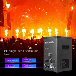 Theater Bar Performance Equipment Atmosphere Prop Dmx521 Stage Effect Spit Real Fire Dj Color Thrower Projector Flame Machine