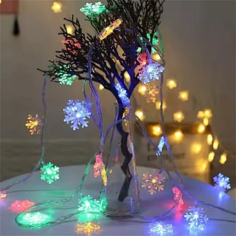 Snowflake String Lights Christmas Tree Fairy Garlands Curtain light Outdoor for Xmas Party New Year's Decor