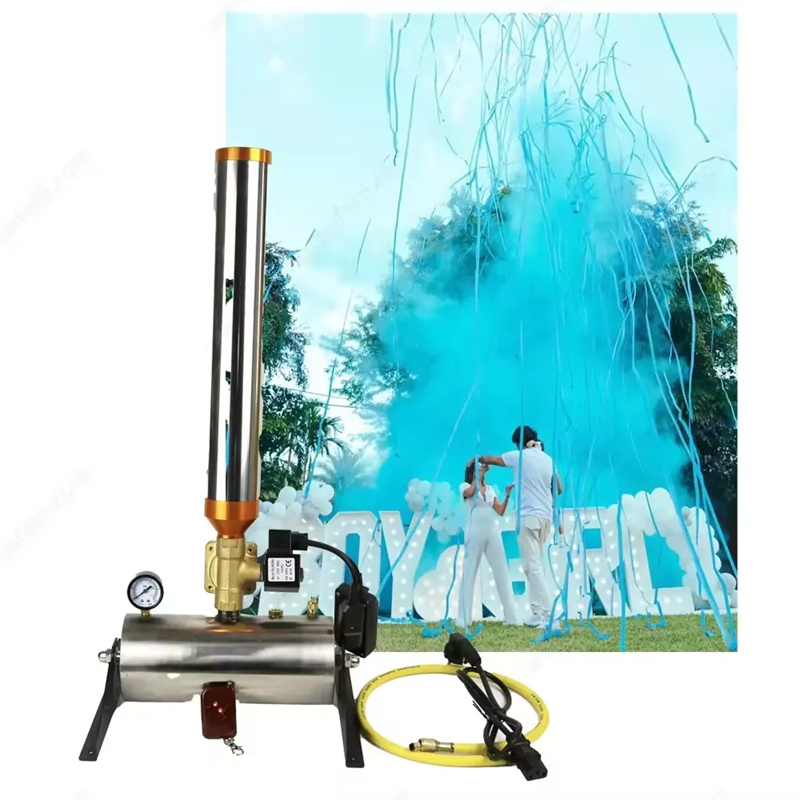 Baby Shower Holi Powder Fireworks Electronic Remote Control Gender Reveal Smoke Party Prop Colorful Confetti Cannon Machine