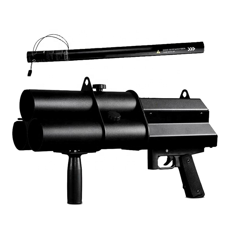 Electric confetti shooter 3 heads Confetti Machine 3 shots confetti Gun for Concert DJ wedding Party Decoration Stage FX