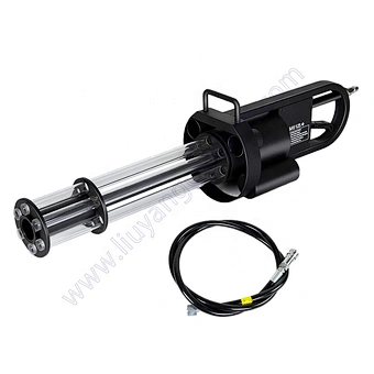 Nightclub Jet Machine Stage Effect Hold Hand Dj Fog Cannon Rotation Led Changing Rgb Color Spinning Led Co2 Gun