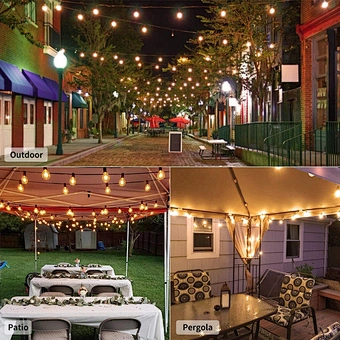 G40 10w 25feet Wedding Party Led Hot Selling Weatherproof Perfect Patio Outdoor Garden Decoration Bulb String Lights