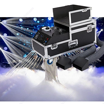 3000W Low Lying Fog Machine Water Base Dual Output Ground Smoke Machine For Stage Wedding Disco Party