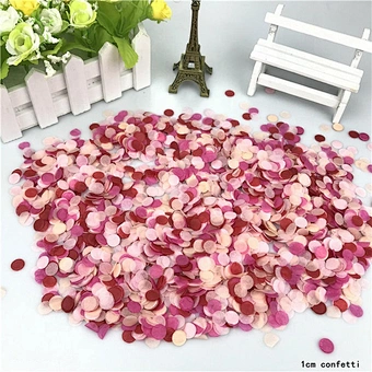 Filling Balloon Color circle Metallic tissue Rose Gold Round Confetti for Baby Shower Wedding Engagement party Decoration