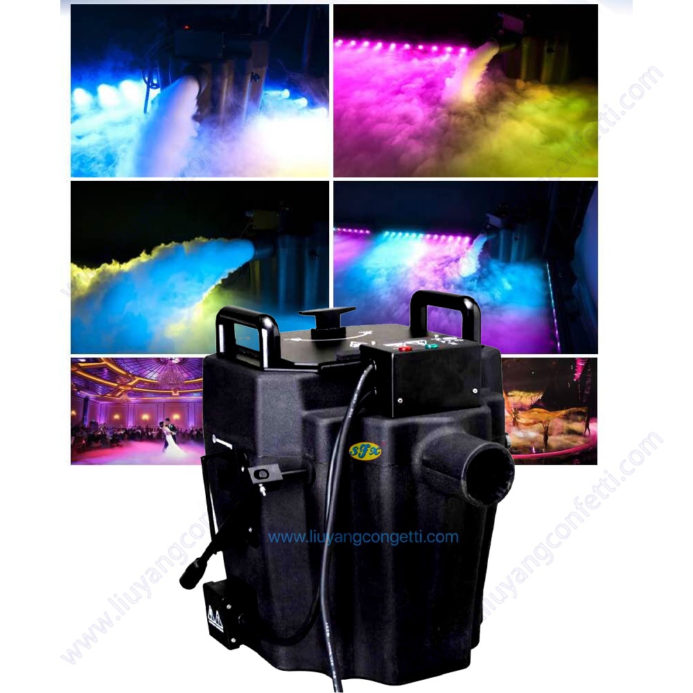 dancing on ice 100% output low fog machine Powerful dry ice machine 3500W dancing on the cloud for stage event party