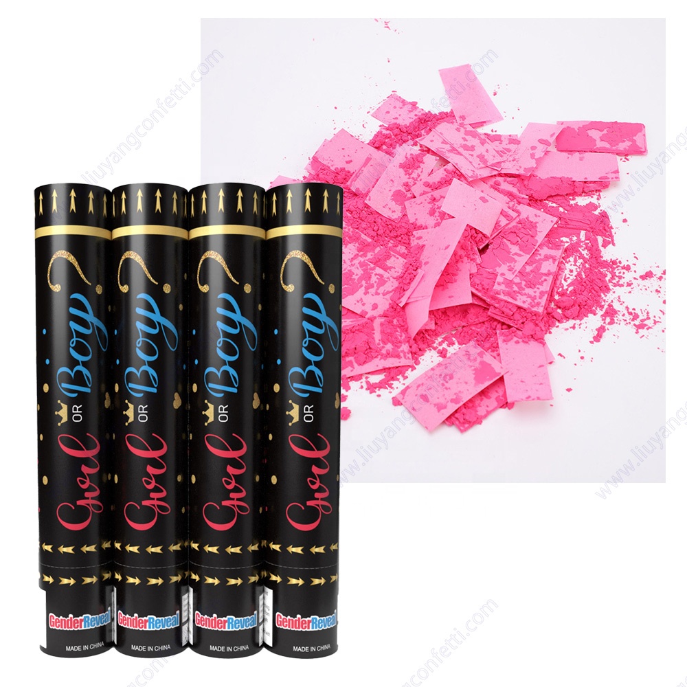 Popper Smoke Launcher Sticks 100% Biodegradable Confetti Powder Cannons Gender Reveal Party Supplies