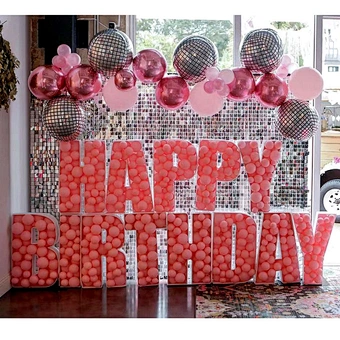 Frame Large Theme Decoration Supplies Love Event Baby Shower Box Birthday Party Wedding Paper Alphabet Balloon Letter Number