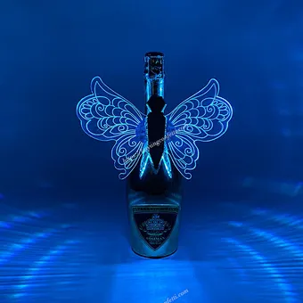 LED luminous butterfly wings champagne head flash stick wine set colorful flash stick bar night light dual use