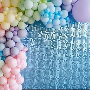 Stunning Sparking Iridescent Mirror Pvc Panel Wholesale Shimmer Sequin Wall Birthday Supplies Wedding Decoration Stage Backdrop