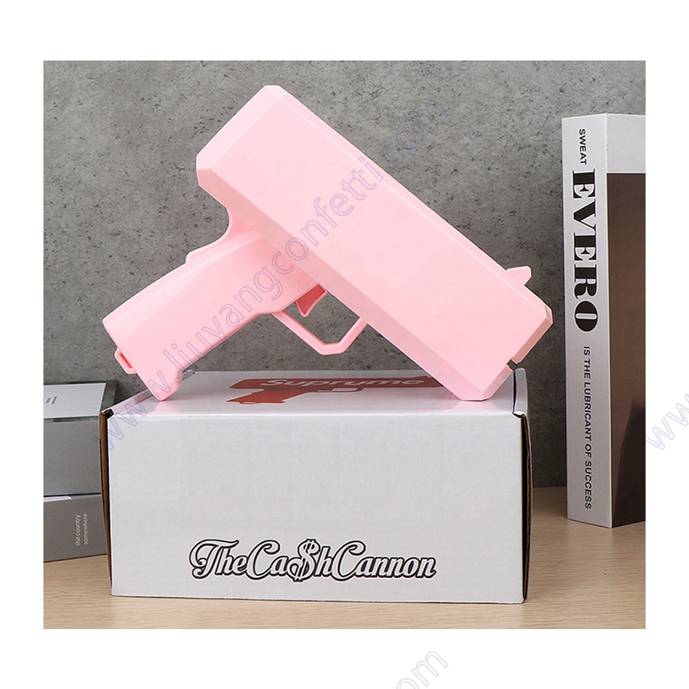 Paper Customization Machine Pink Super Dollar Shooting Toy 100 Cash Party Prop Shooter Gold Spray Note Make It Rain Money Gun